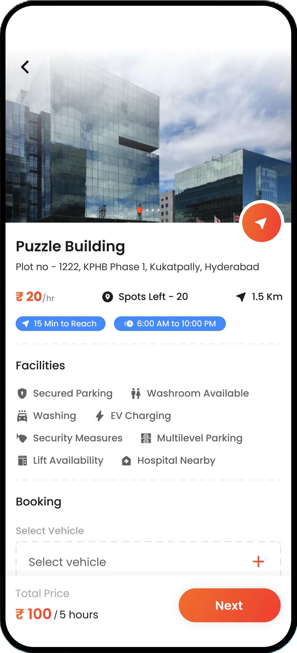 MaxPark Mobile App Interface Screenshots